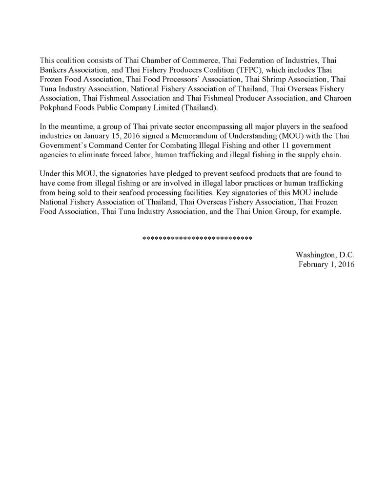 Press Release - Further Improvement of Labor Conditions in Thailand Fisheries Sector - 1 Feb 2016_Page_2